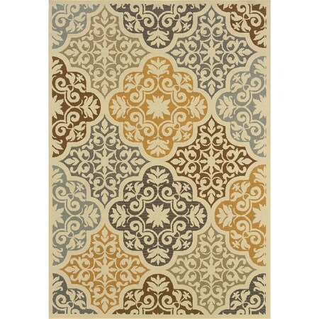 Sphinx By Oriental Weavers Oriental Weavers Bali 4904W 9x13 Rectangle - Ivory/ Grey-Polypropylene B4904W259396ST